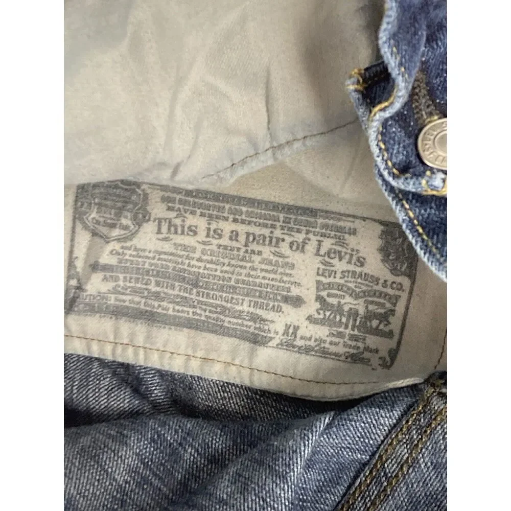Levi's 501‎ Button Fly Denim Jeans Mens Blue Size 38x30 (36x29 Measured)